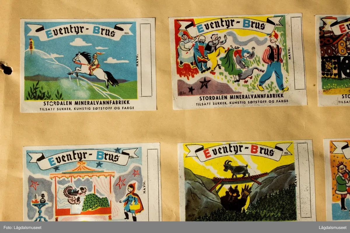 Etikettsamling av "Etiketter gjennom tidene".