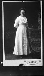 portrett, dame, kjole, møbler