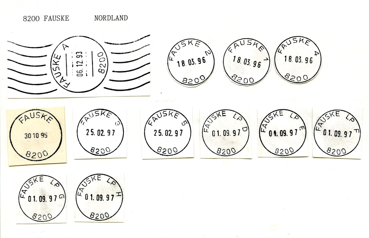 Stempelkatalog, 8200 Fauske, Fauske, Nordland