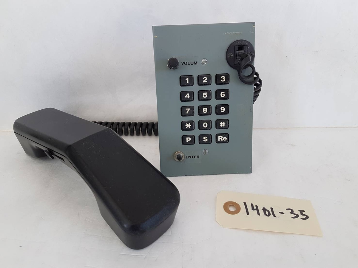 Telefonnummerpanel med telefonrør