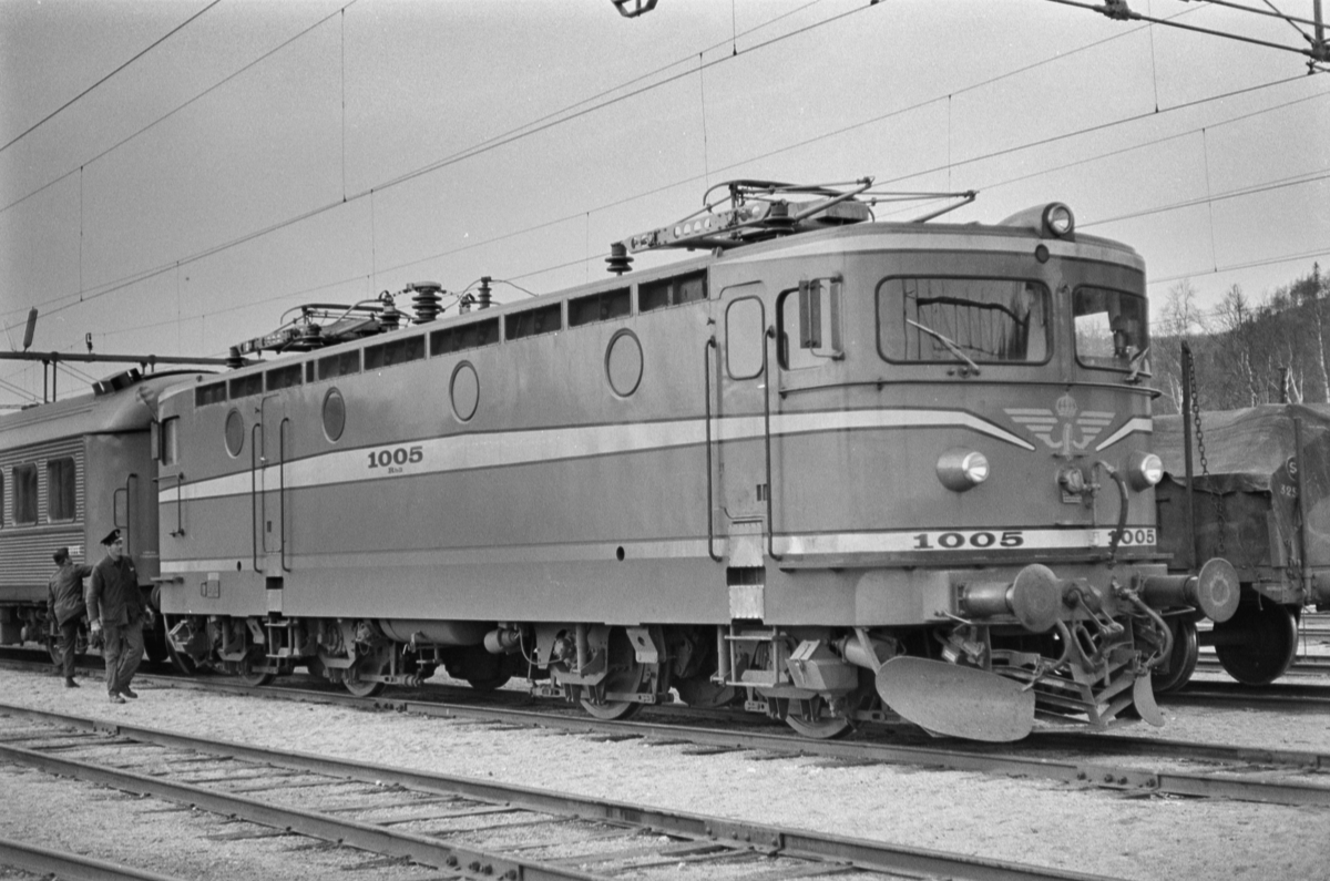 Svensk elektrisk lokomotiv type Rb 3 nr. 1005 i Storlien i Sverige.