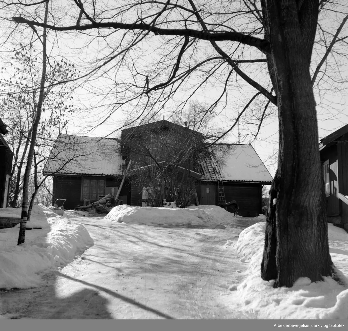 Professor Dahls gate 44. Barnehage åpnet. Mars 1957