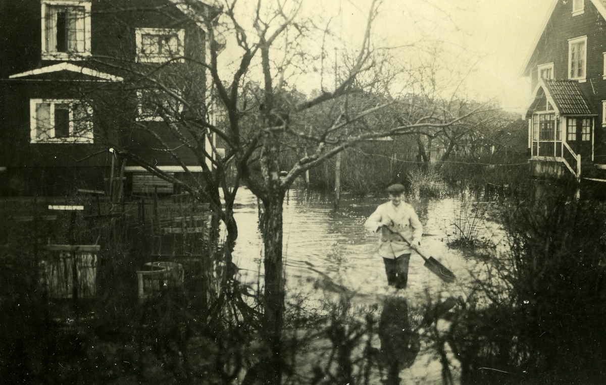 Översvämning vid Villagatan1944.