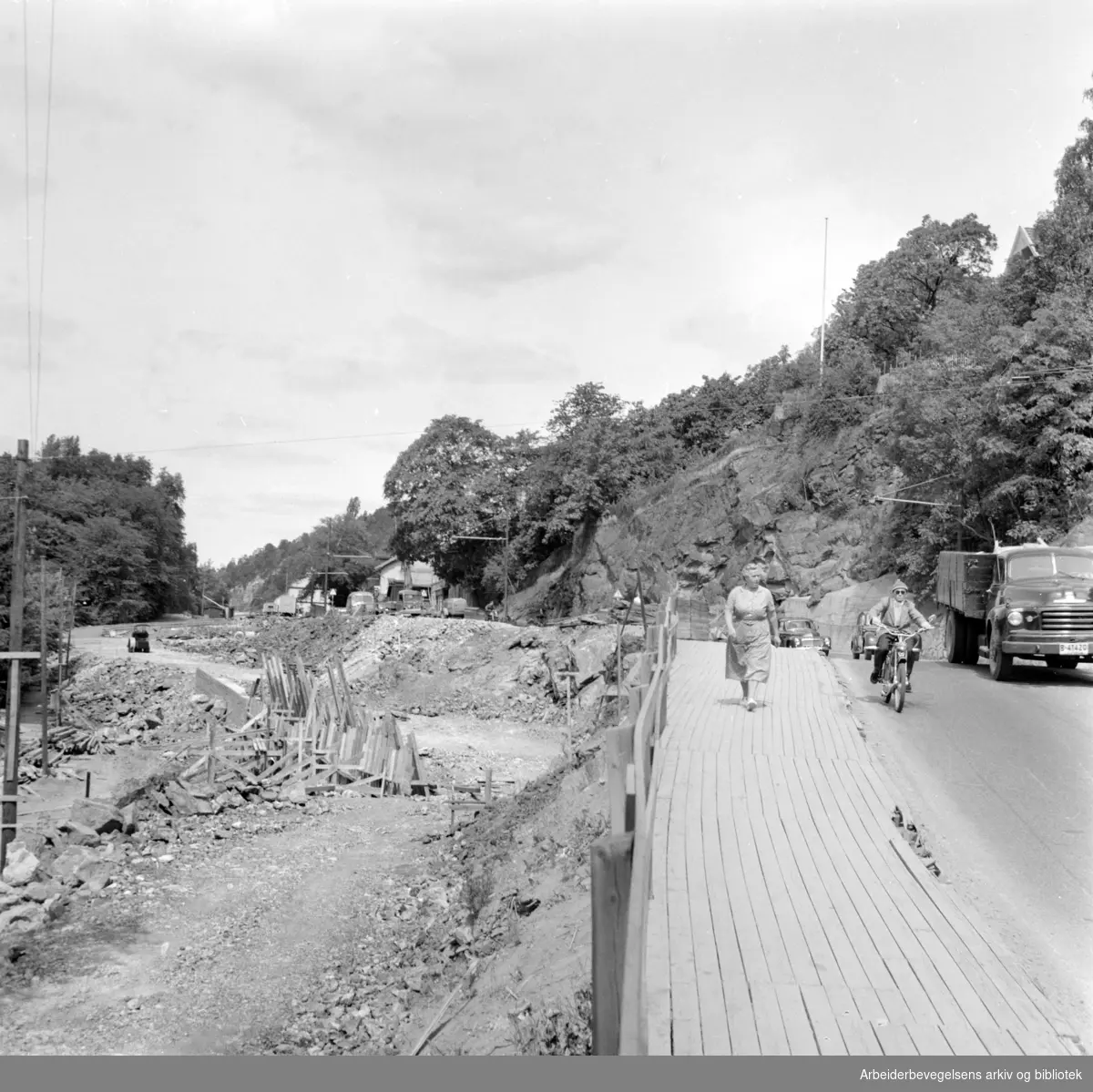 Mosseveien ved Bekkelaget. Juni 1959