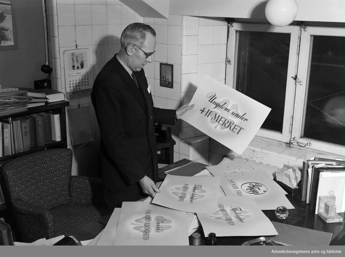Landbruksdepartementets film og billedkontor. Februar 1951