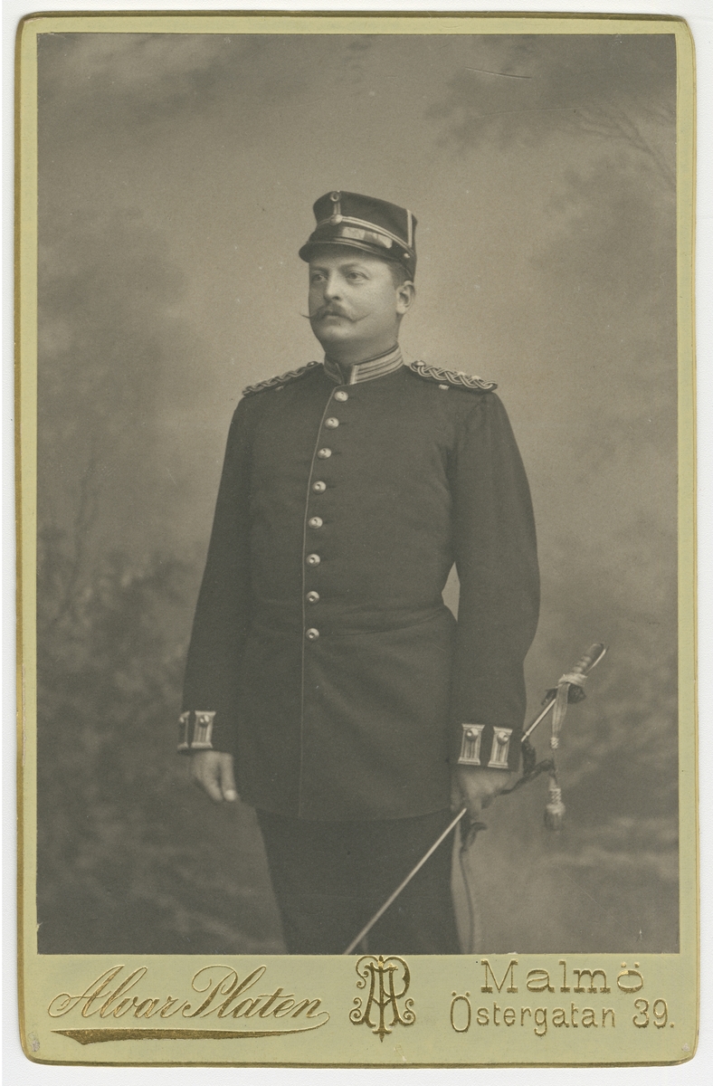 Porträtt Gustaf Cavalli, officer vid Kronobergs regemente I 11.
