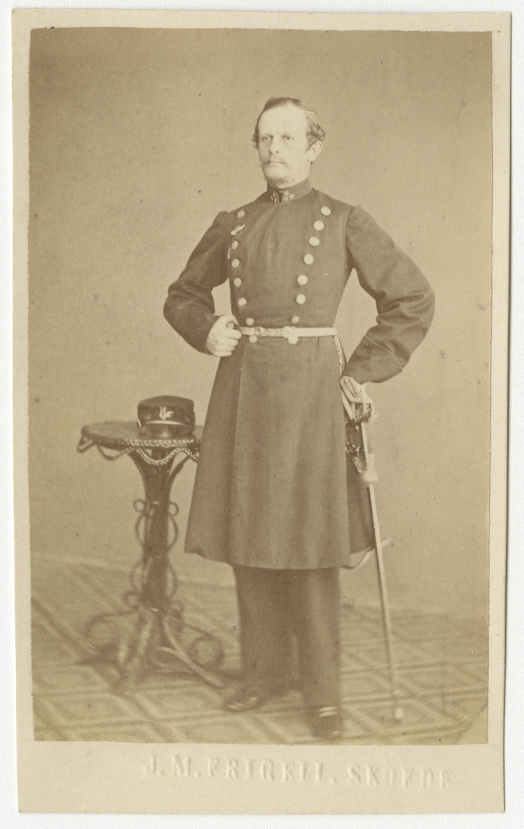 Porträtt av Adolf Emanuel Gillner, kapten vid Västgöta regemente I 6.