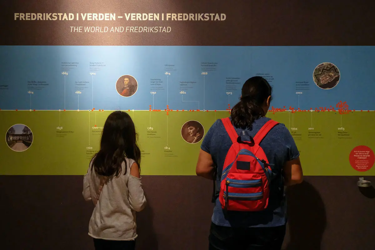 Tidslinje i utstilling på Tøihuset i Fredrikstad