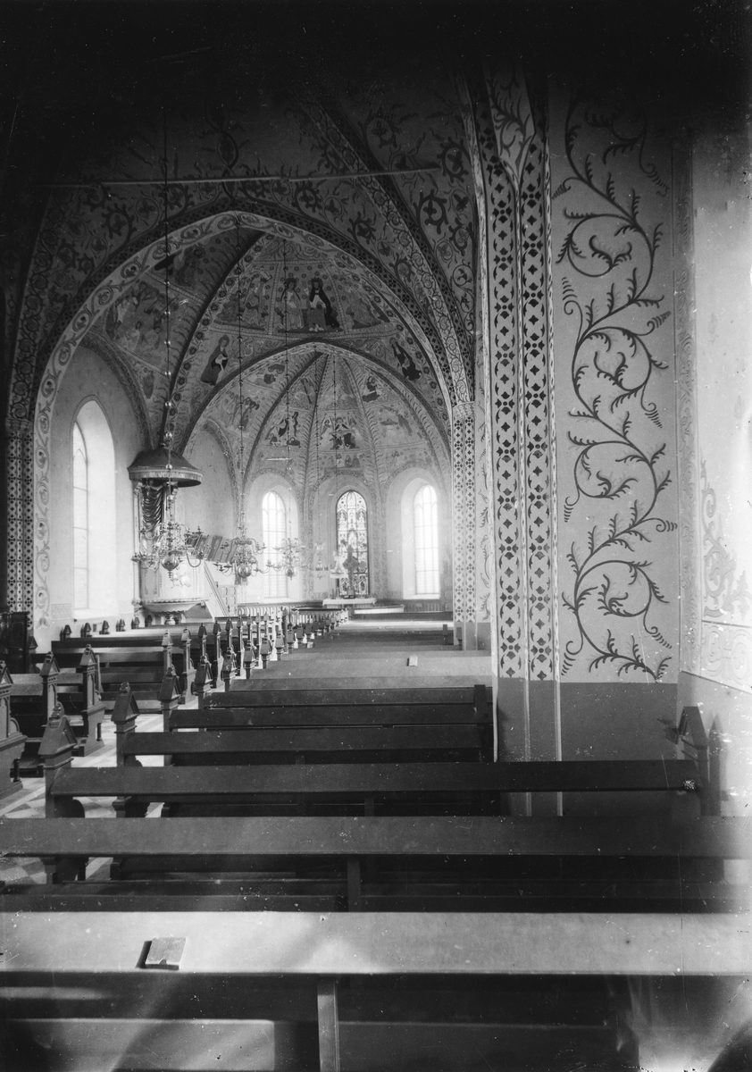 Vy mot koret, Danmarks kyrka, Uppland 1901