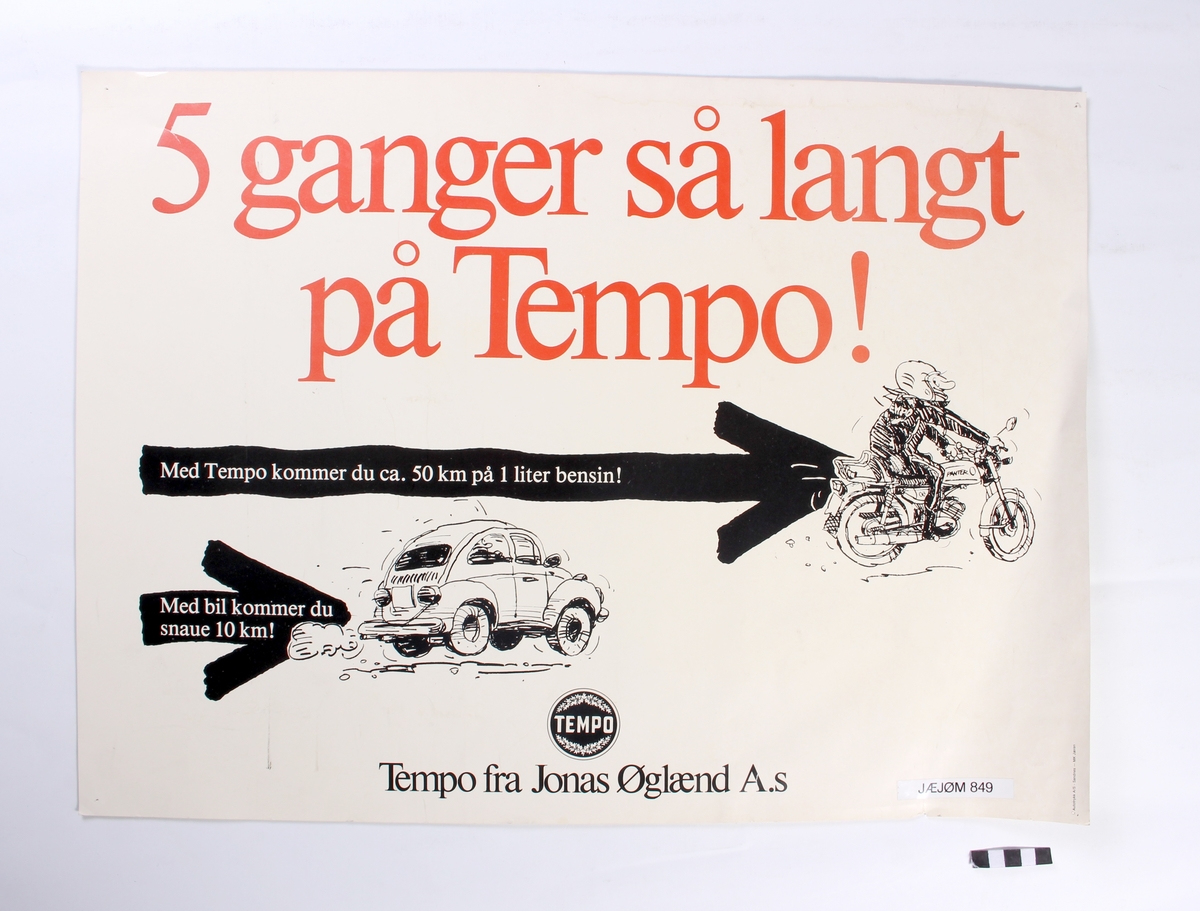 Reklameplakat for Tempo fra Jonas Øglænd.