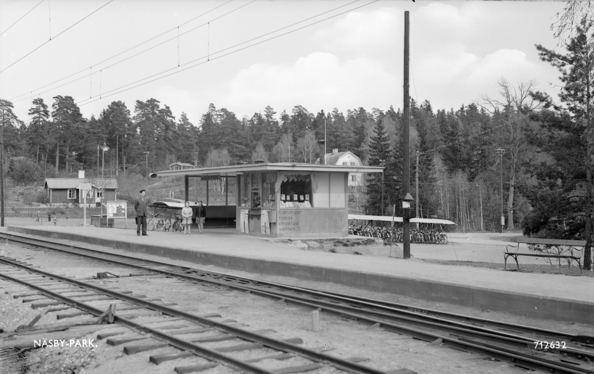 Näsbypark hållplats. - Järnvägsmuseet / DigitaltMuseum