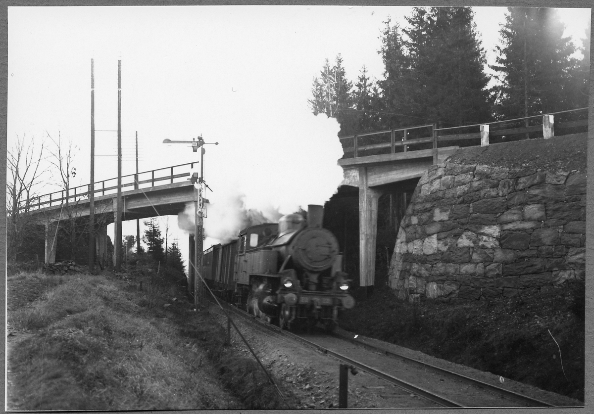 Persontåg Vid Hindås Viadukt Göteborg Borås Järnvägar Gbj S 22 Loket Tillverkades 1918 Av 