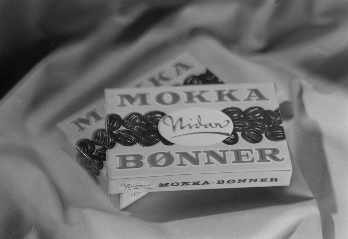 Reklame Mokka-Bønner fra Nidar Chokoladefabrik A/S