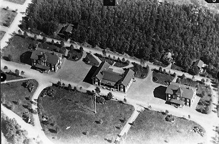 Flygfoto över västra lägret i Skillingaryd.