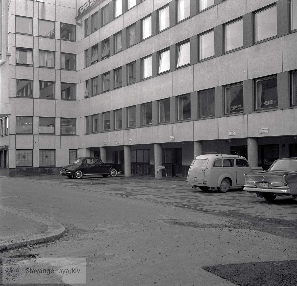 Parkeringsplassen for Bøndernes Hus i Klubbgata 1
