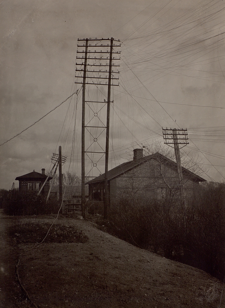 Telefonnätet Malmö - Arlöv efter stormen 19/4 1903.