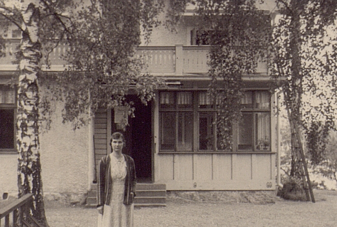 Hässelby Villastads telefonstation. 1944. Exteriör.