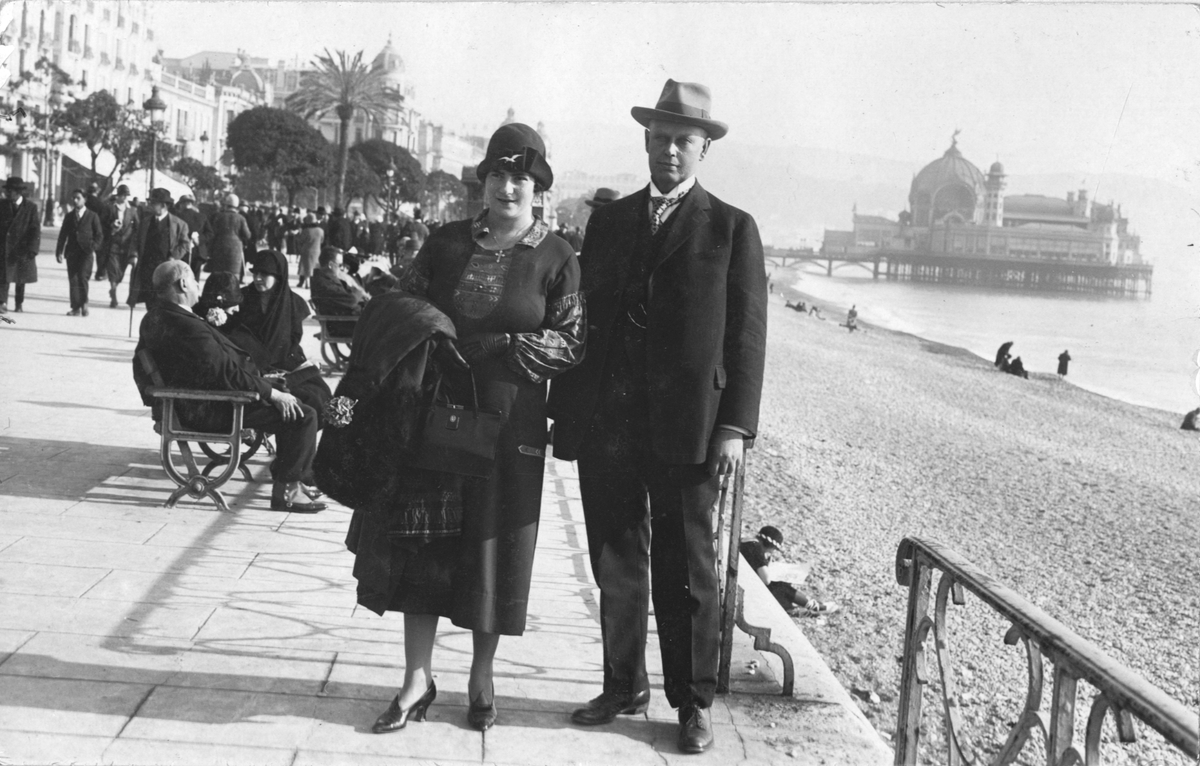 Victoria Bachke og Christian Anker Bachke på besøk i Nice
Januar 1926