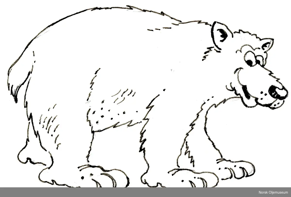 Situasjonsstudier fra arbeidslivet med en isbjørn.