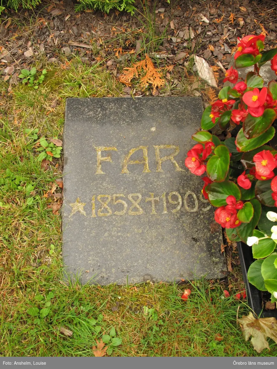 Järnboås kyrkogård Inventering av kulturhistoriskt värdefulla gravvårdar 2016, Kvarter 8.