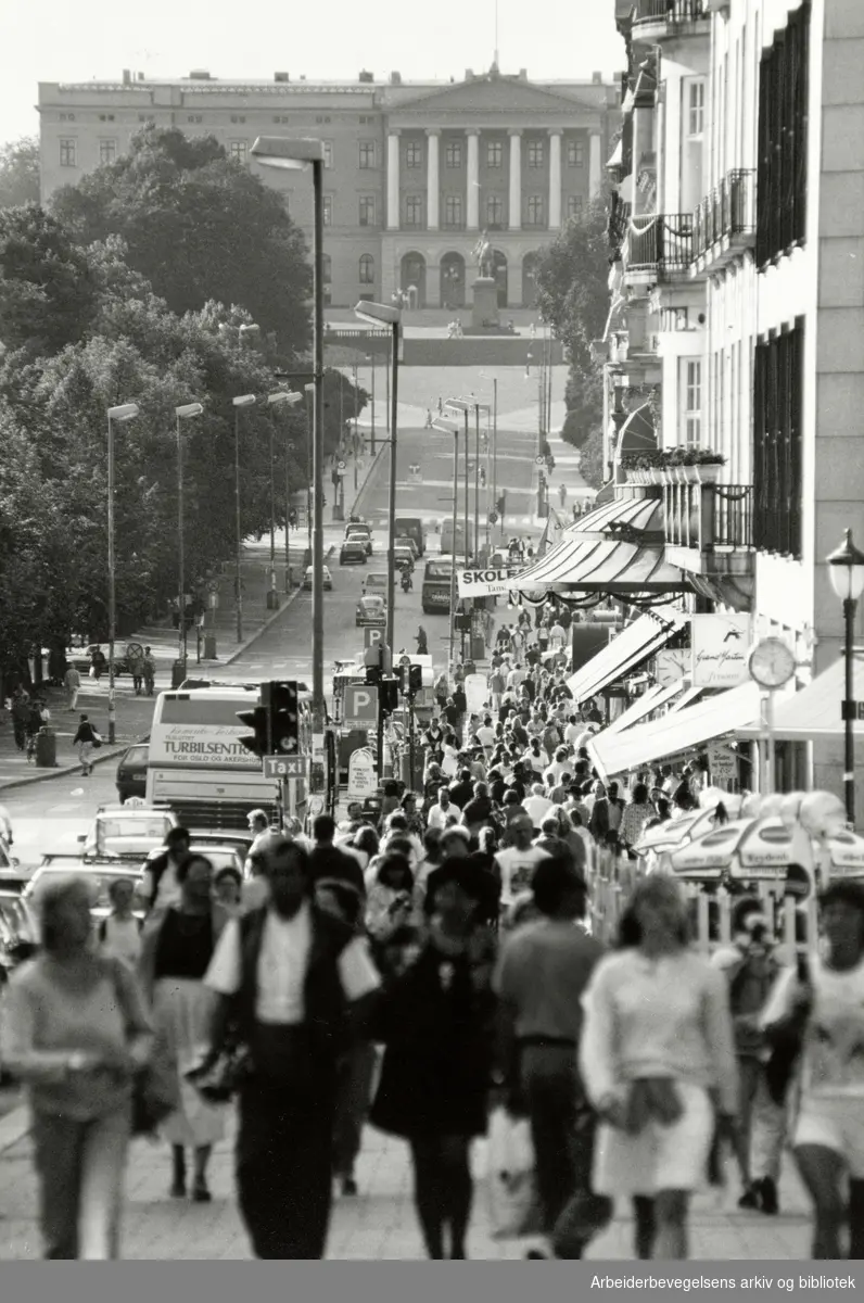 Karl Johans gate. 16. august 1991