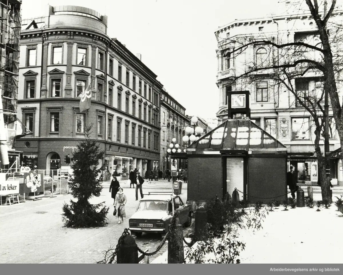 Karl Johans gate. Desember 1979