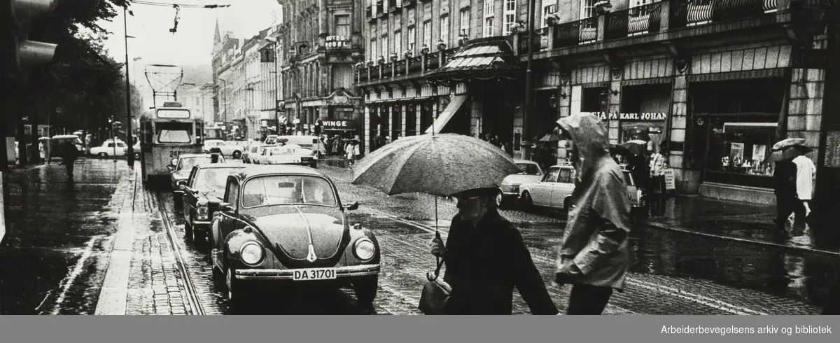 Karl Johans gate. August 1971