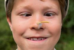 Portrett av Ole Litleré Rydgren, 6 år gammel fluebinder og f