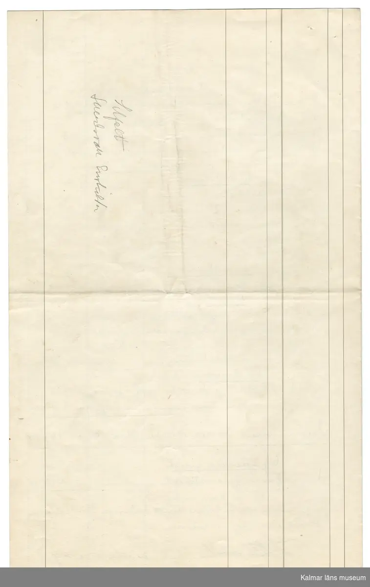 KLM 46339:18. Arkivhandling, bouppteckning. Handskriven text på vitt papper, fyra sidor.