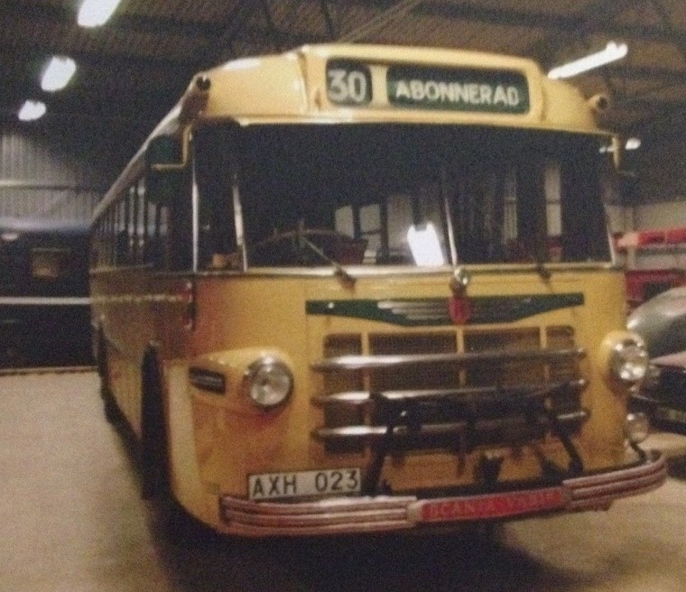 Buss, Scania Vabis BF 63. Registreringsnummer AHX023. Nummer 2027.