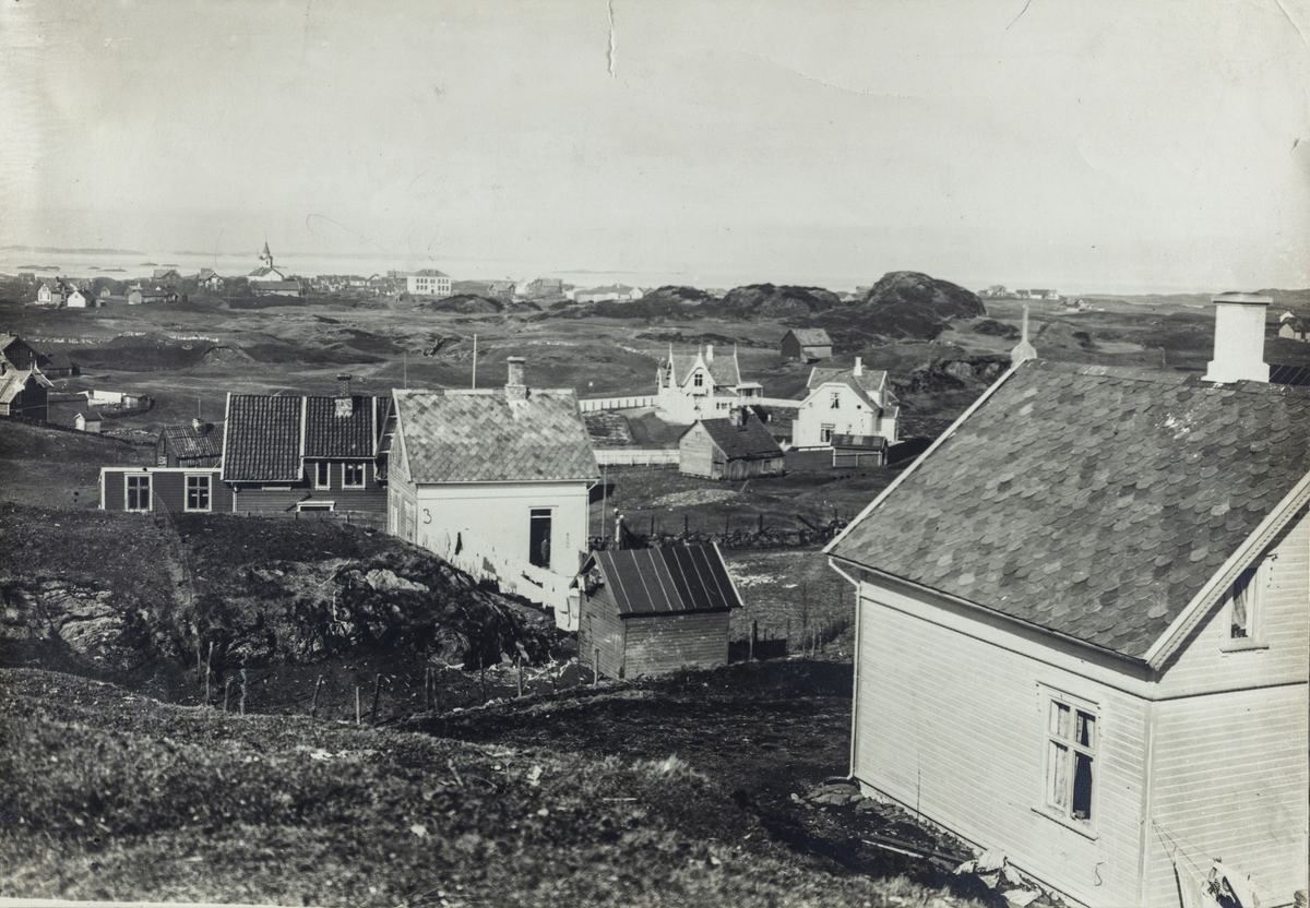 Gønhaug, Nordhaug, sett mot nordvest, ca. 1900.