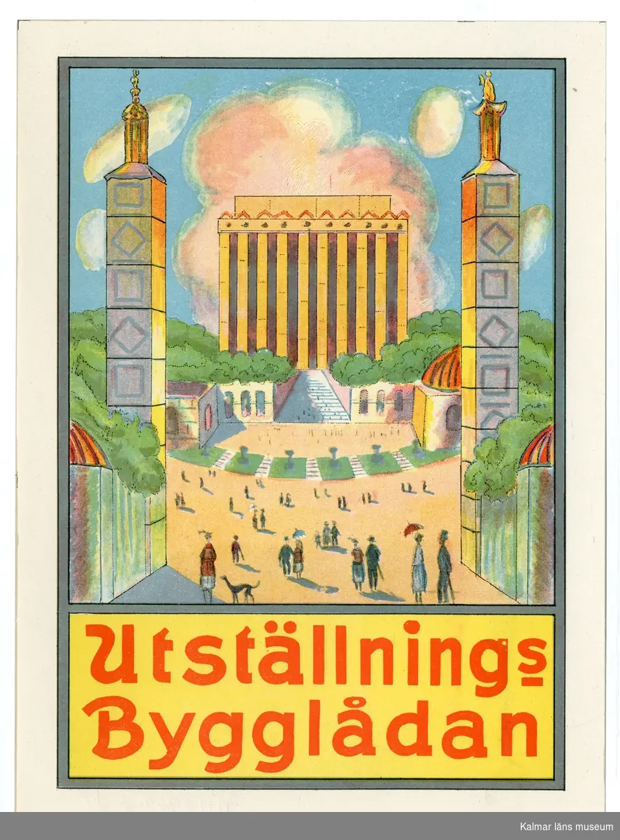 Entrén till Jubileumsutställningen i Göteborg 1923 med Minareterna och Minneshallen.