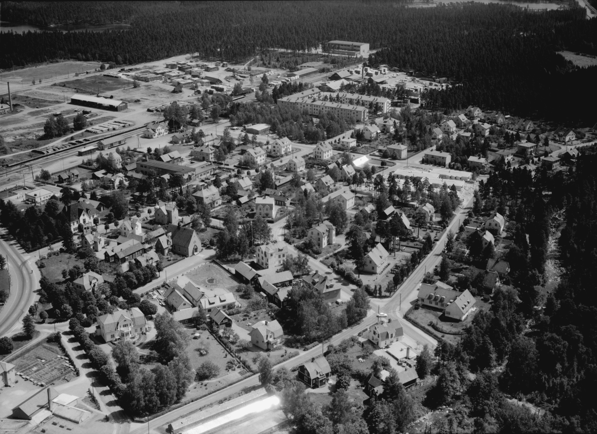 Flygfoto över Mariannelund i Eksjö kommun, Jönköpings län. 757/1964