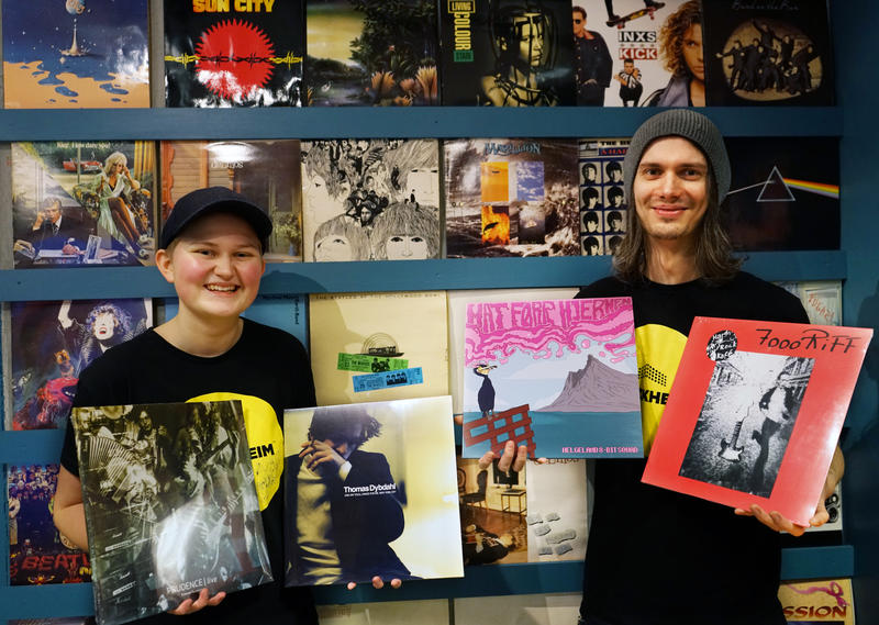 Vinylutvalg i museumsbutikken på Rockheim! Foto: Rockheim (Foto/Photo)