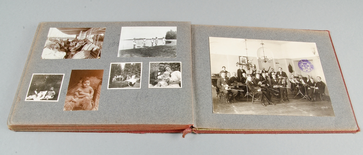 Vyer från städer, bl.a. Enköping, samt bilder med koppling till familjen Lundevall, Enköping 1900-talet
