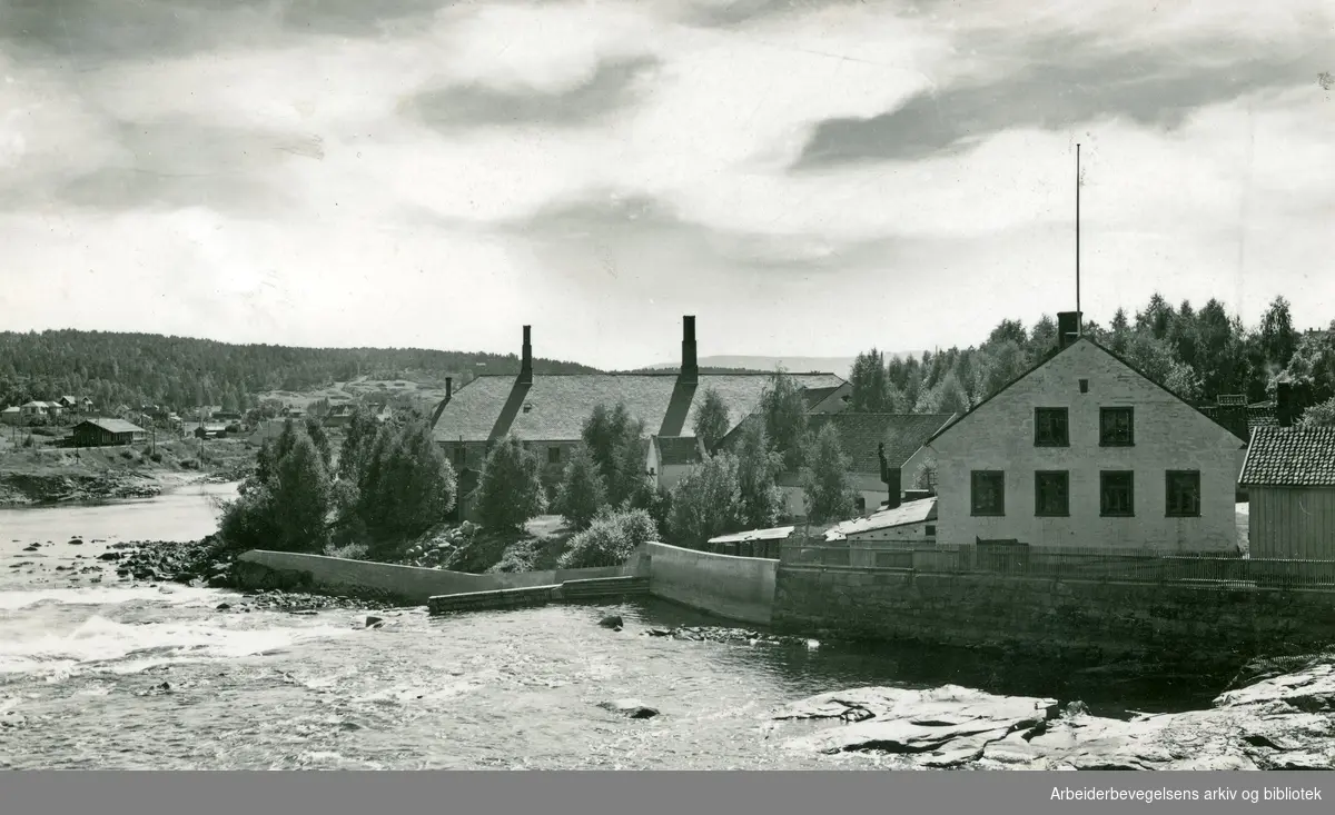 Kongsberg Sølvverk. "Mynten" og smeltehytta. 1937.