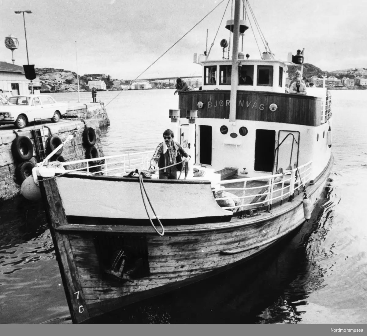 Rutebåten "Bjørnvåg" Bildet er fra avisa Tidens Krav sitt arkiv i tidsrommet 1970-1994. Nå i Nordmøre museums fotosamling.