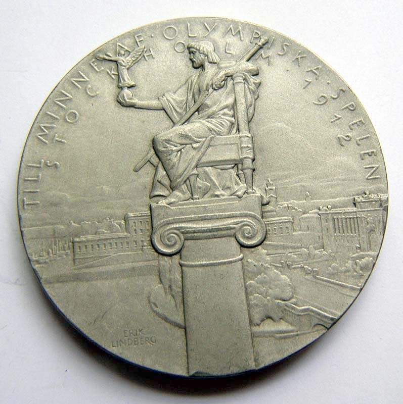 Minnesmynt från de olympiska spelen i Stockholm 1912.