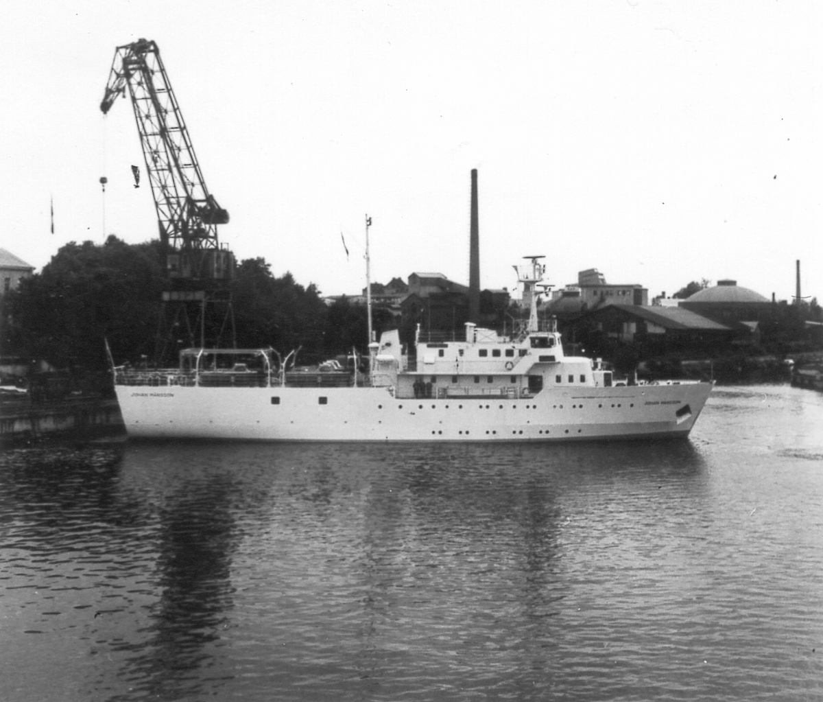 Sjömätningsfartyget Johan Månsson, vid Gävle Varv.