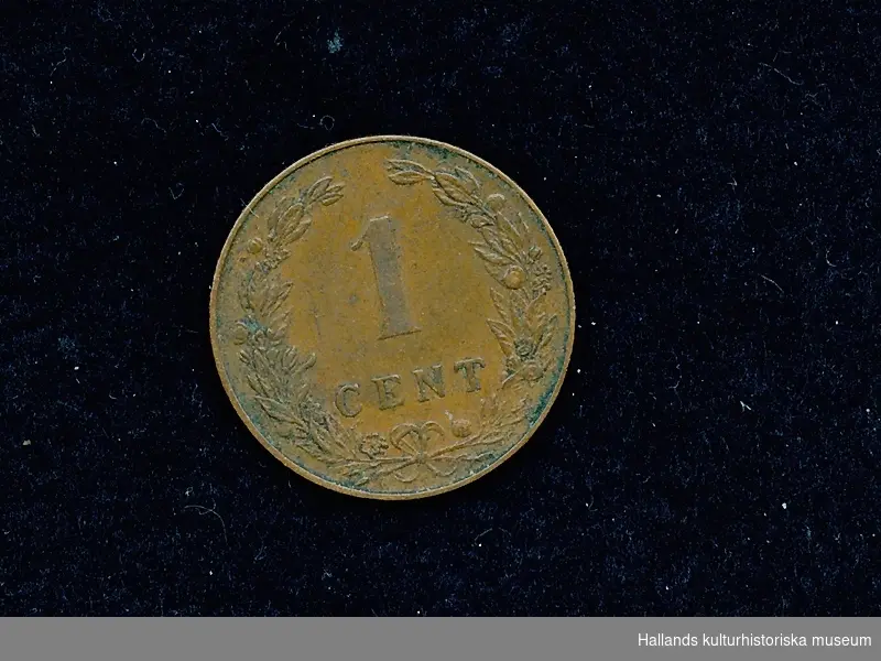 Holländskt mynt. 1 Cent, 1904. 