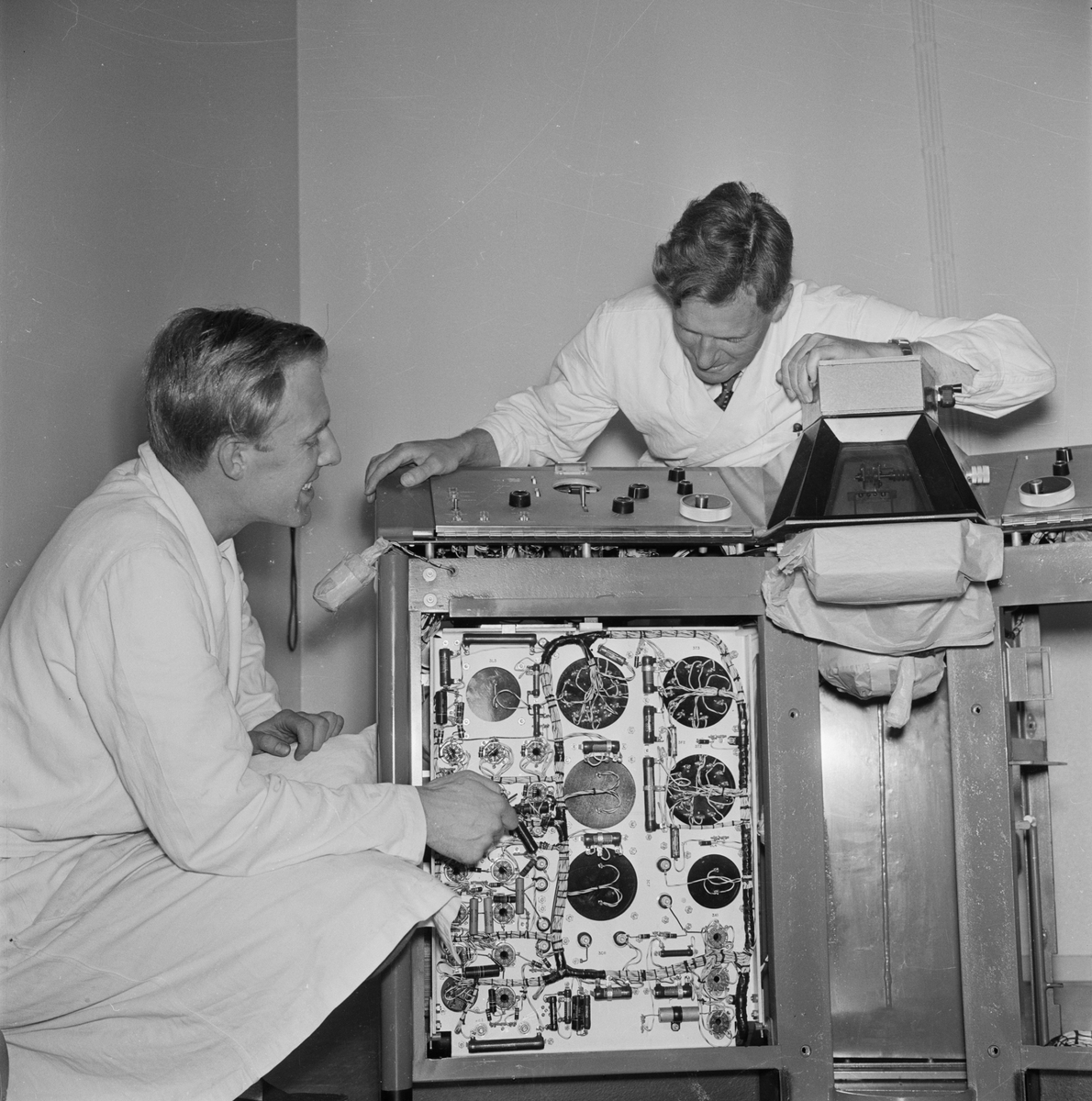 Anatomiska institutionen, nyrustade lokaler, Uppsala, juli 1956