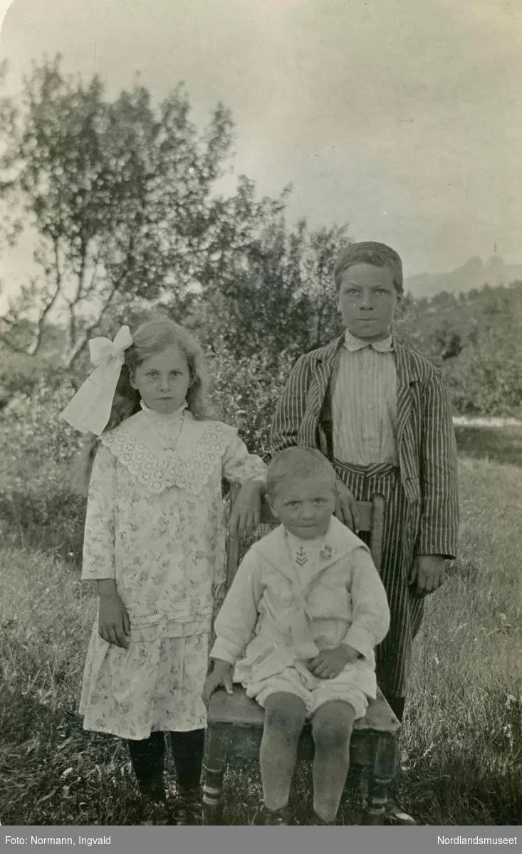 Tre søsken: Anne, født i 1908, Jens, født i 1903 og Sigurd.  Barna til Sofie og Peder Jakobsen, Sommernes.