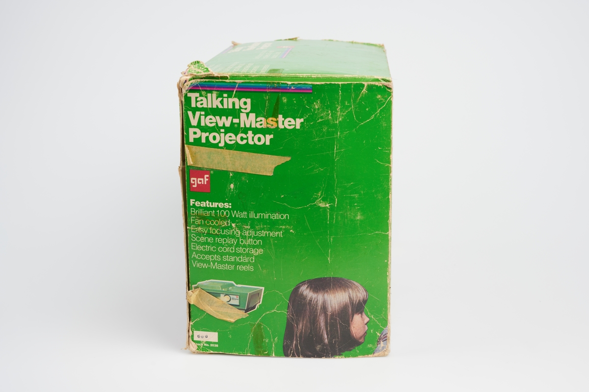 Talking View-Master Projector er et projeksjonsapparat for Talking View-Master-disker.

GAF introduserte i 1970 Talking View-Master med slagordet "Pictures That Talk!". Deres produksjon av film og kameraer var størst på 1970- og 1980-tallet.