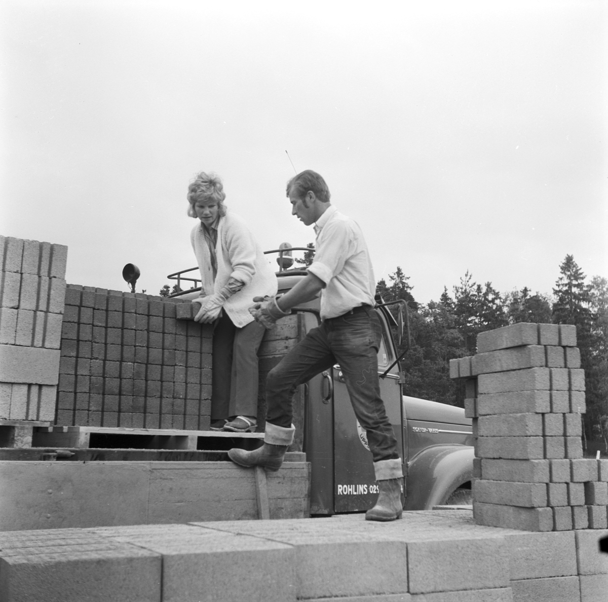 Byggrusch i Vallskoga, Uppland 1972