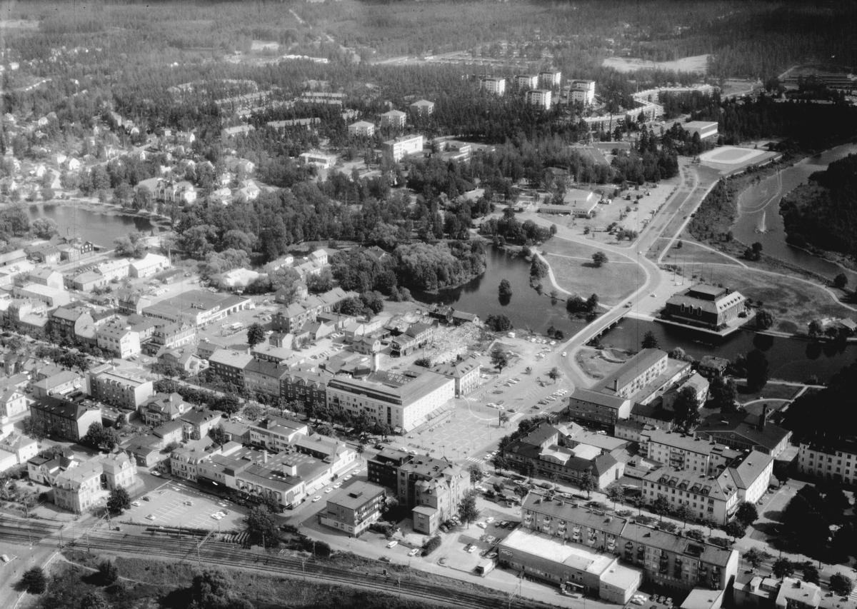Flygfoto över Tranås i Jönköpings län 262/1969