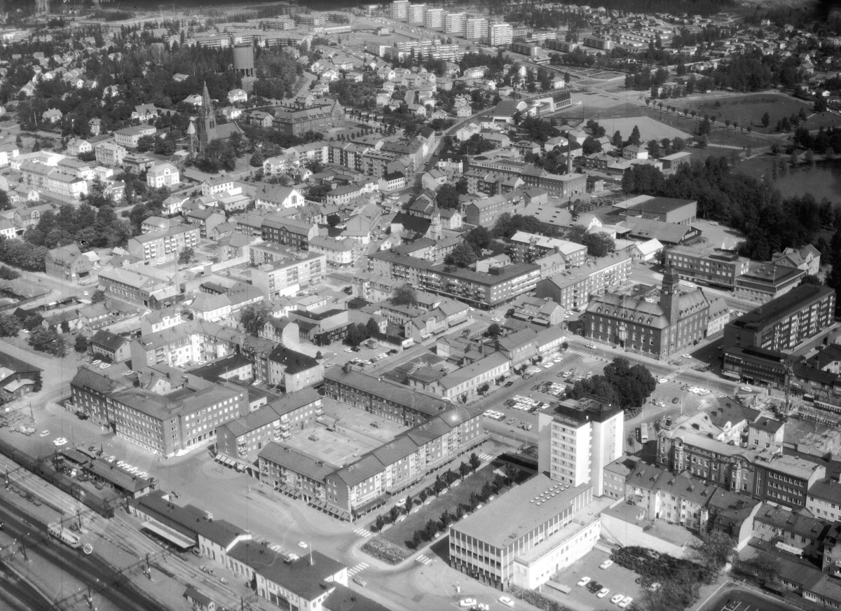 Flygfoto över Nässjö i Jönköpings län 291/1969