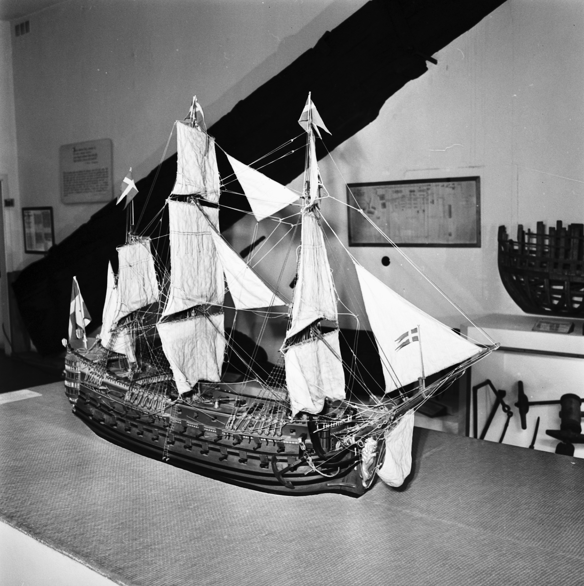 Fartygskepp fotograferat på museét