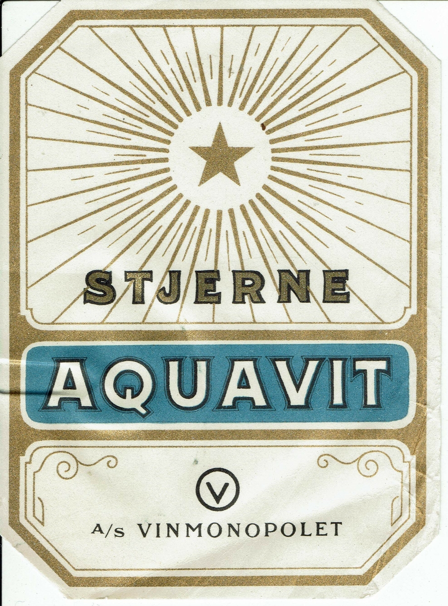 Stjerne Aquavit.  A/S Vinmonopolet. 