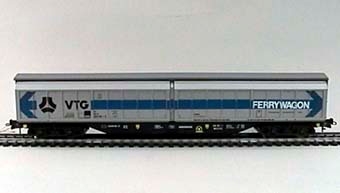 Modell i skala 1:87 av godsvagn HBIKKS Nr:20 80 029 8 206-2

Märkning: VTG-Ferrywagon

Modell/Fabrikat/typ: Ho