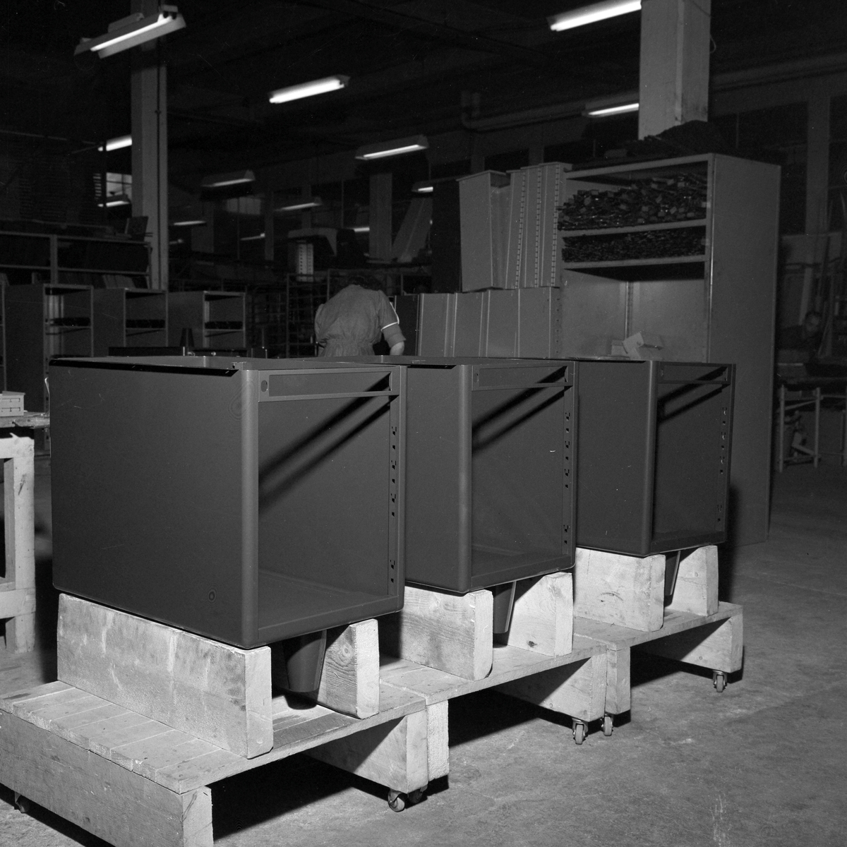 Produksjon av kontorutstyr ved Nobø Fabrikker